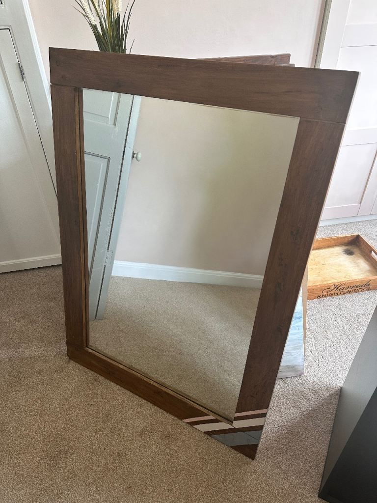 Large wooden mirror