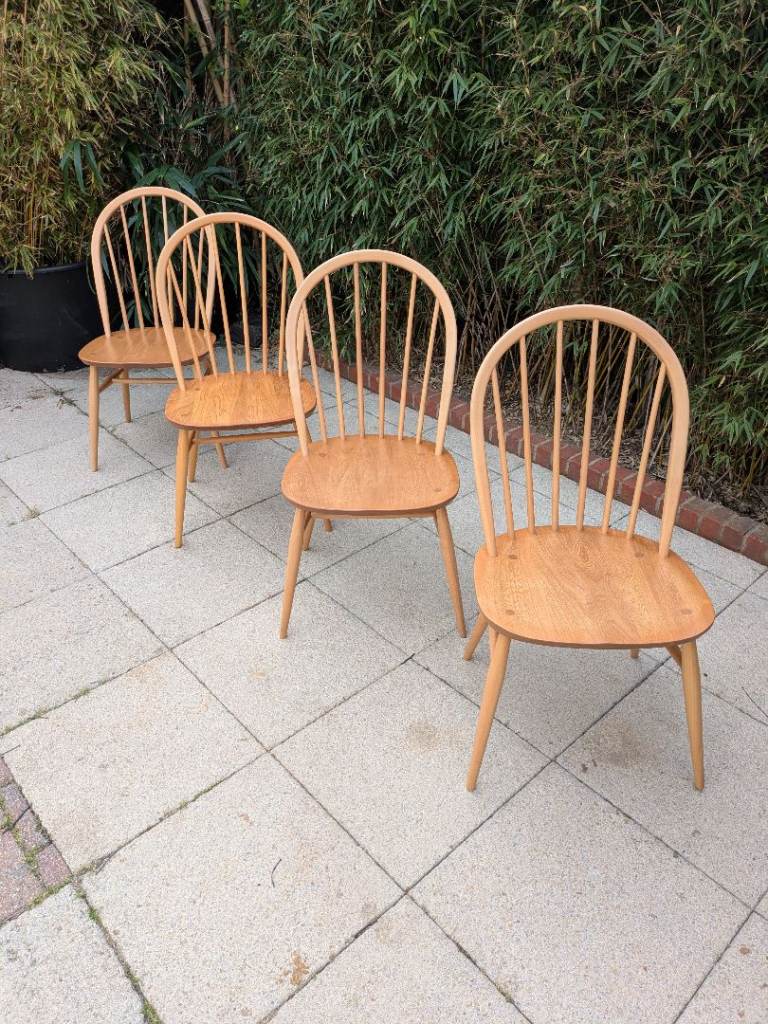 4 x Ercol Windsor Dining Chairs  Vintage Retro Mid Century Delivery Available 