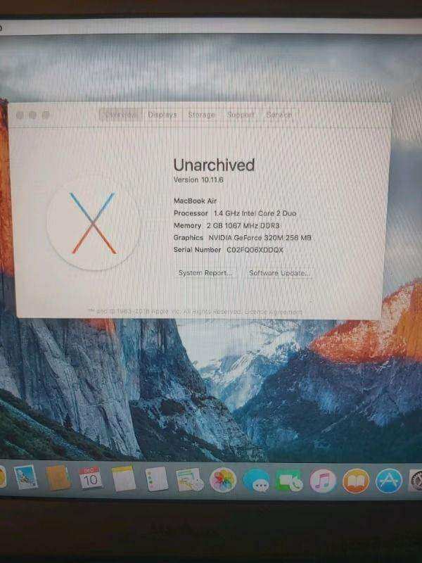 MACBOOK AIR 11 INCH, 2011 DETAILS ON PHOTO.