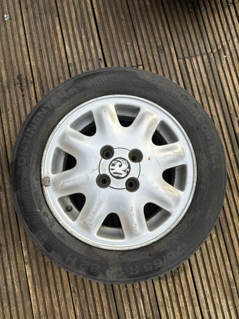 VAUXHALL ASTRA MK2 ASTRA SXI 14" ALLOY WHEEL & TYRE 175/65/R14 + CENTRE CAP