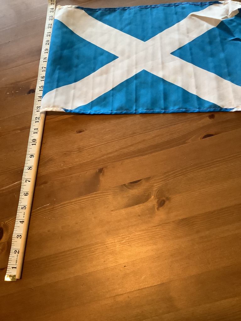 Scotland/St Andrews Flag (New) ideal for waving at Gala Day or Cheering on Scotland 