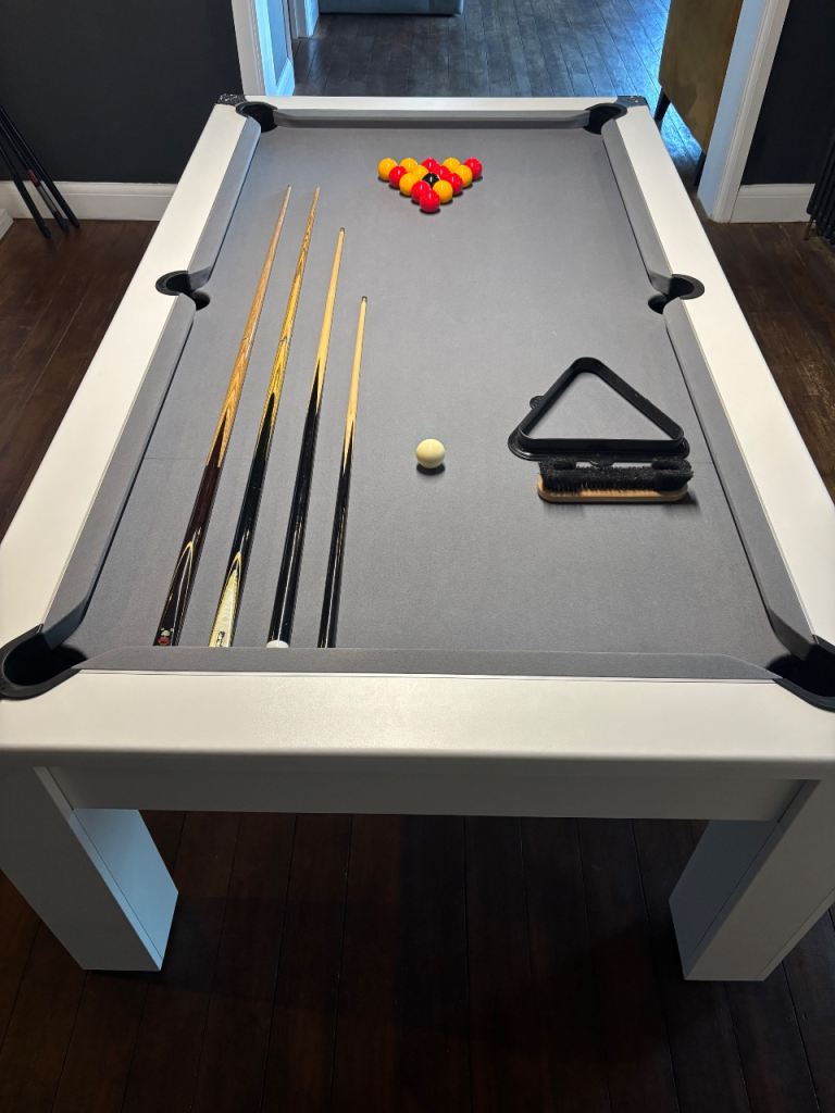 Pool table with slate base