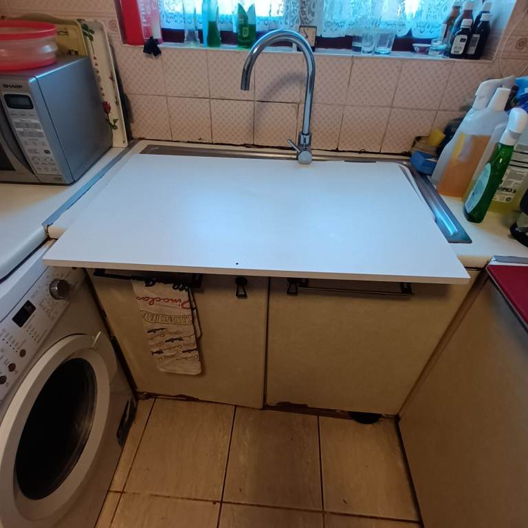 Kitchen counter offcut white melamine