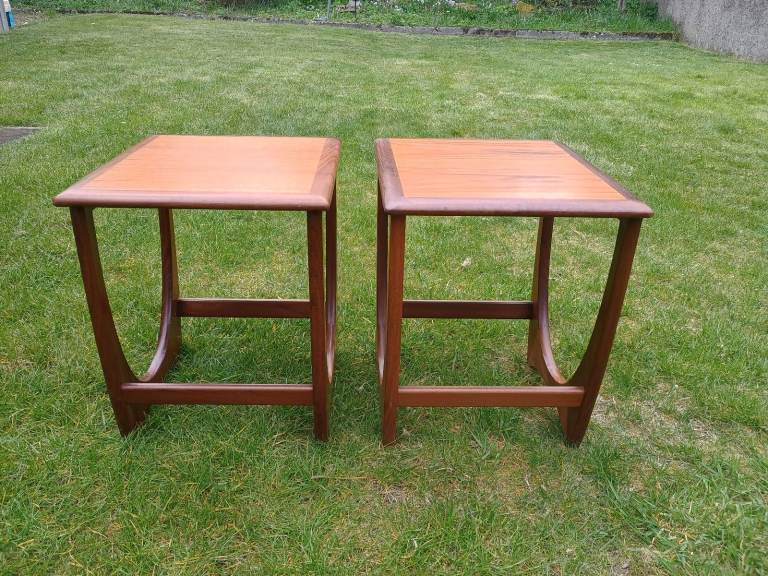 2 x G PLAN ASTRO Side Tables Vintage/Mid Century Teak Lamp/End/Bedside/Coffee