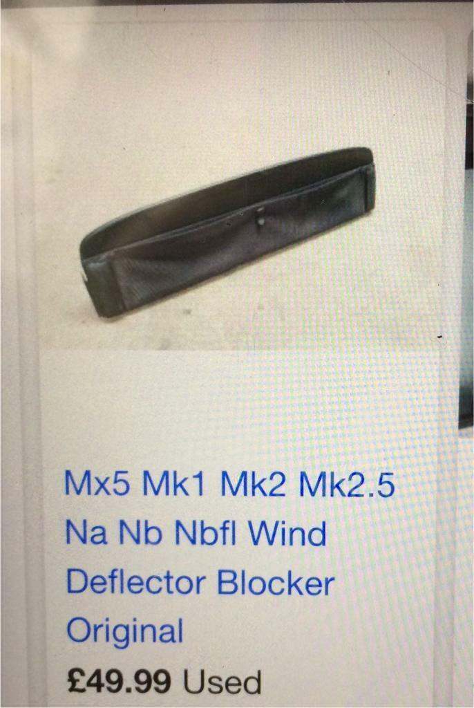 NEW MAZDA MX5 MX-5 WIND DEFLECTOR BLOCKER