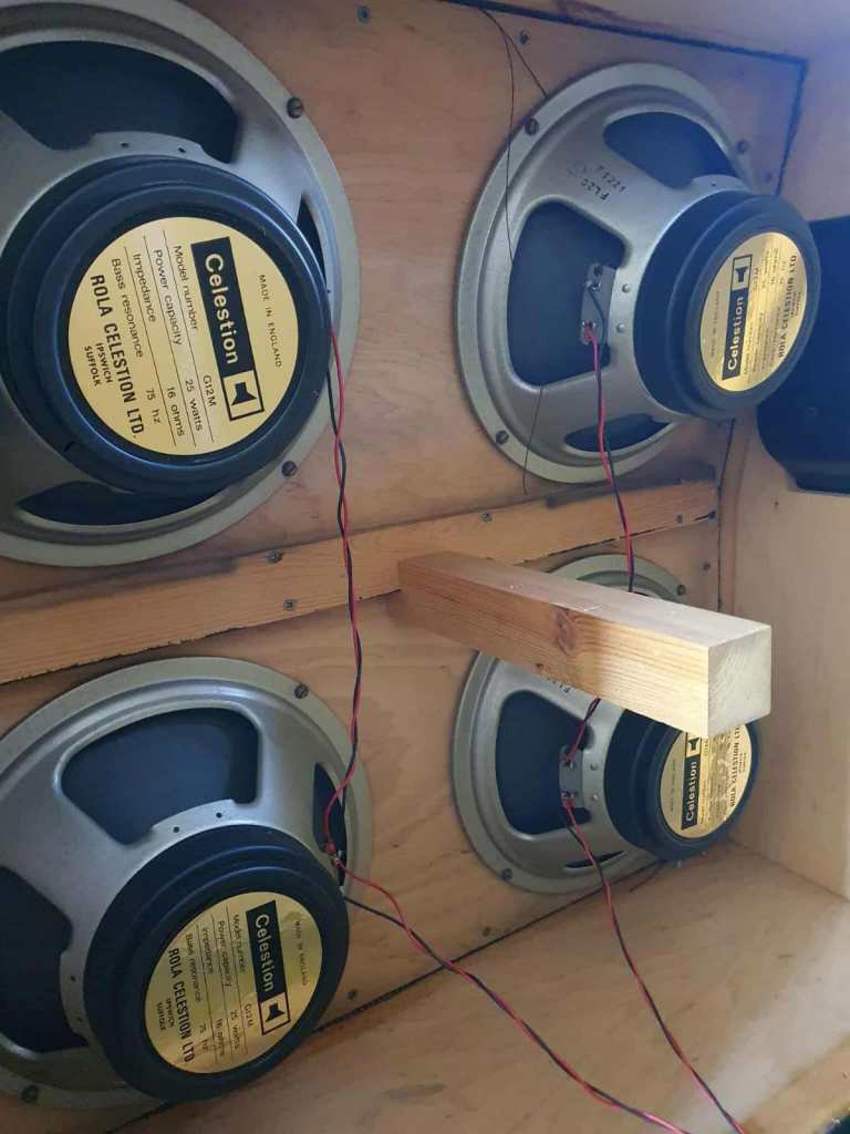 Vintage Marshall 1978 MODEL 1960A cab Celestion G12 Blackback 25Watts 16 ohms 75hz