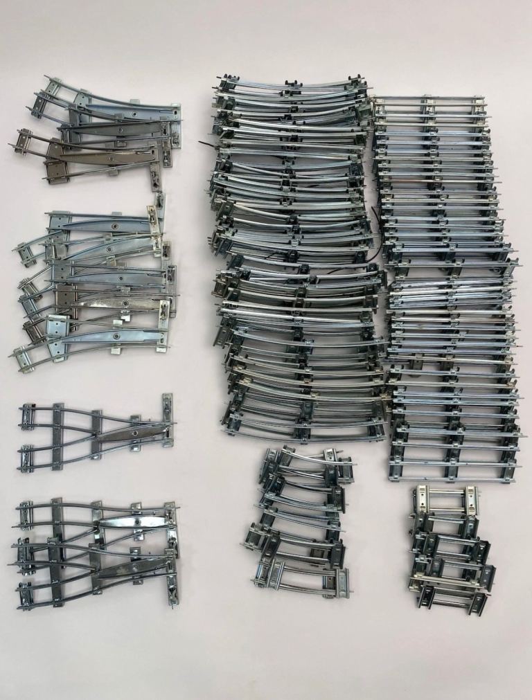 Stripped vintage The Hornby O-Gauge Tubular Tin Track