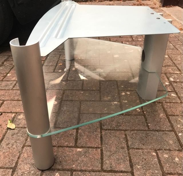 TV Table with glass shelf