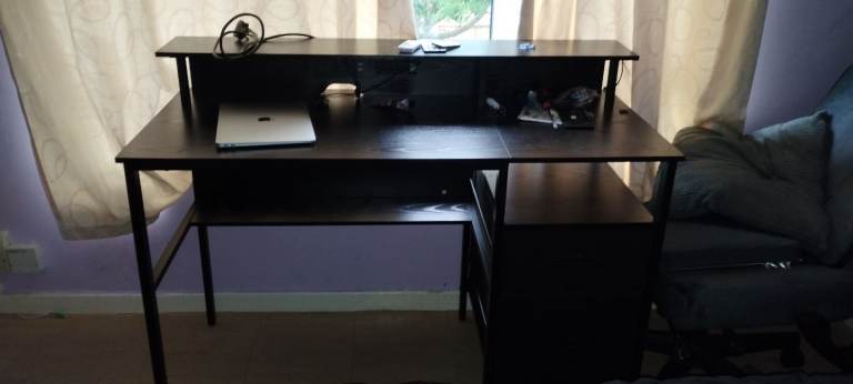 Desk/gaming desk . Black . Brand new , it's assembled 