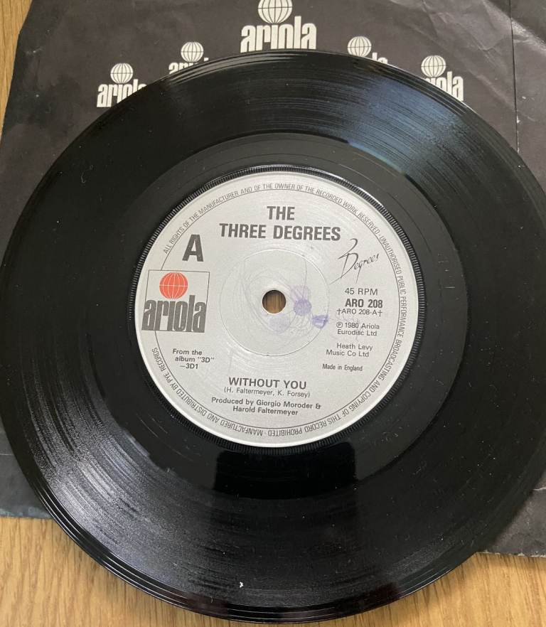 The Three Degrees - Without You 7" Vinyl Single (Ariola ARD 200)