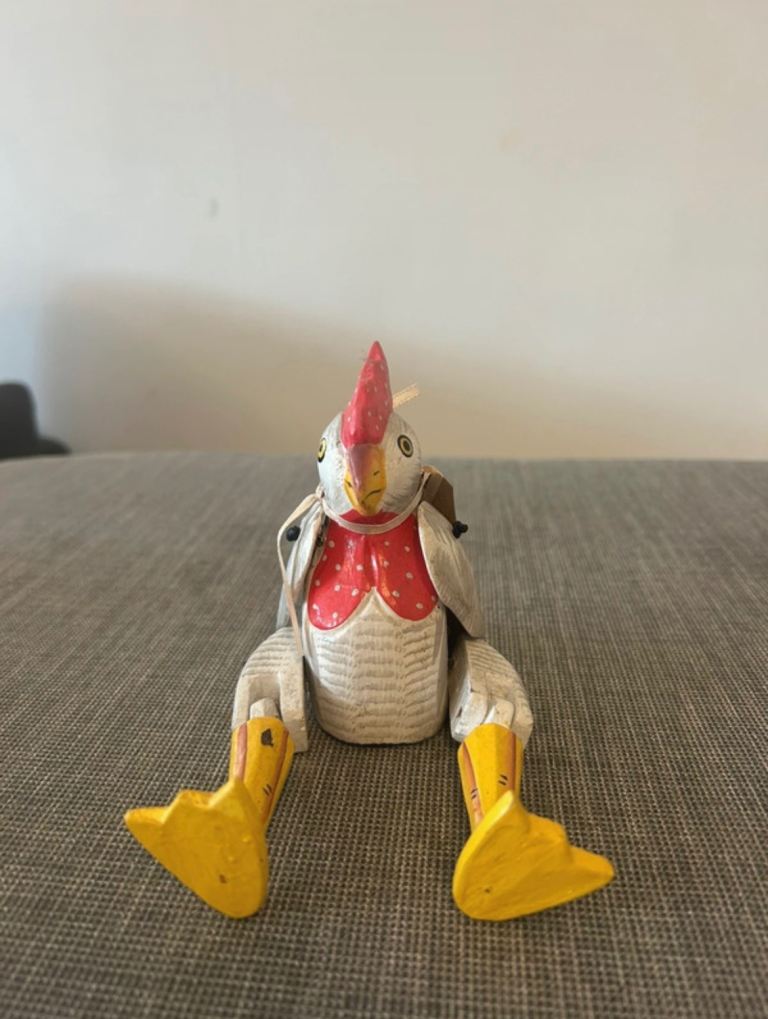 Wooden chicken ornament The Moore Collection folk art