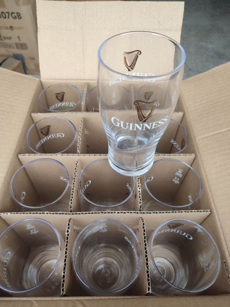 12 x Guinness pint glasses 
