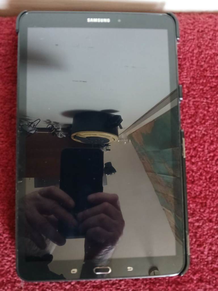 Samsung Tablet with Black Case 