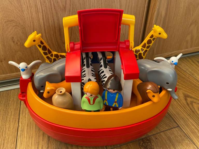 PLAYMOBIL 123 Floating Take Along Noah’s Ark 6765 *missing ramp + feeding trough
