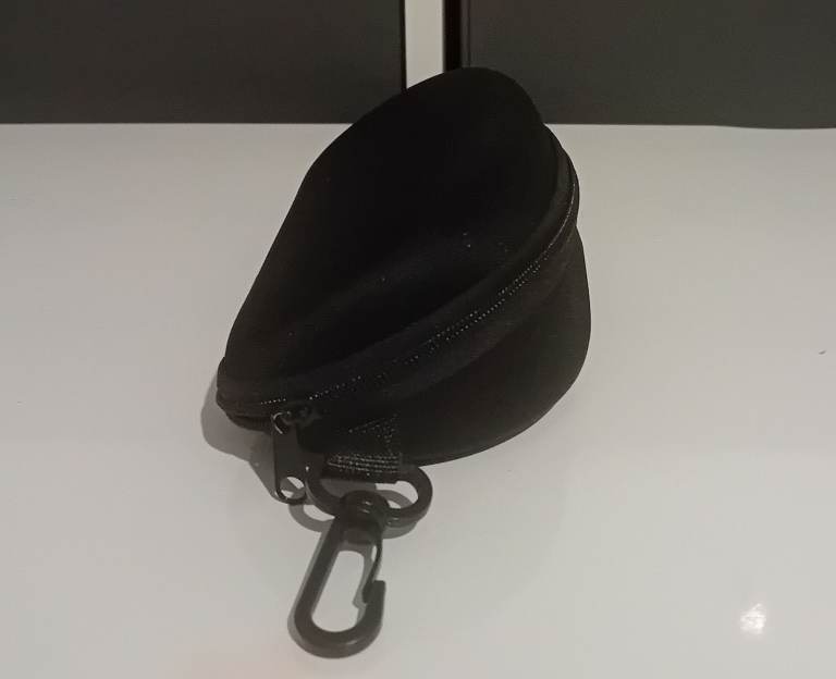 Black Hard Case with Carabiner Clip