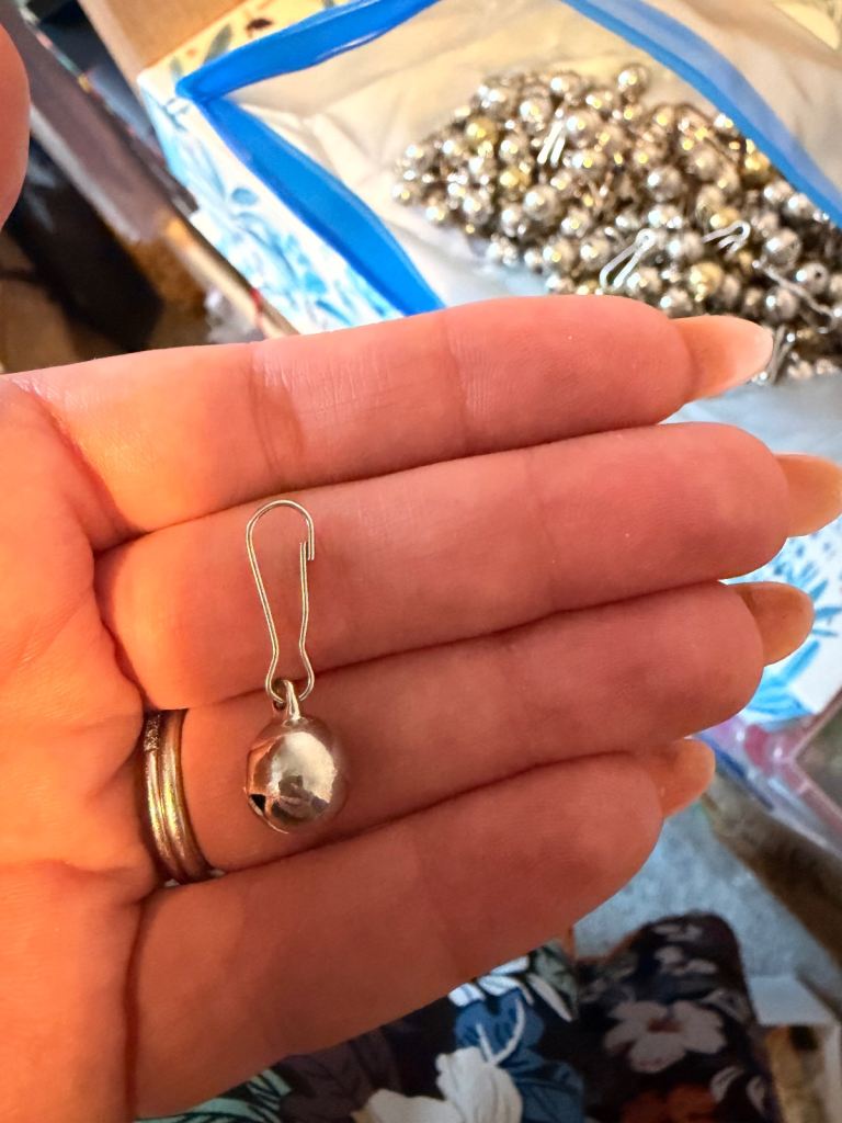 Silver and gold decorative bells 