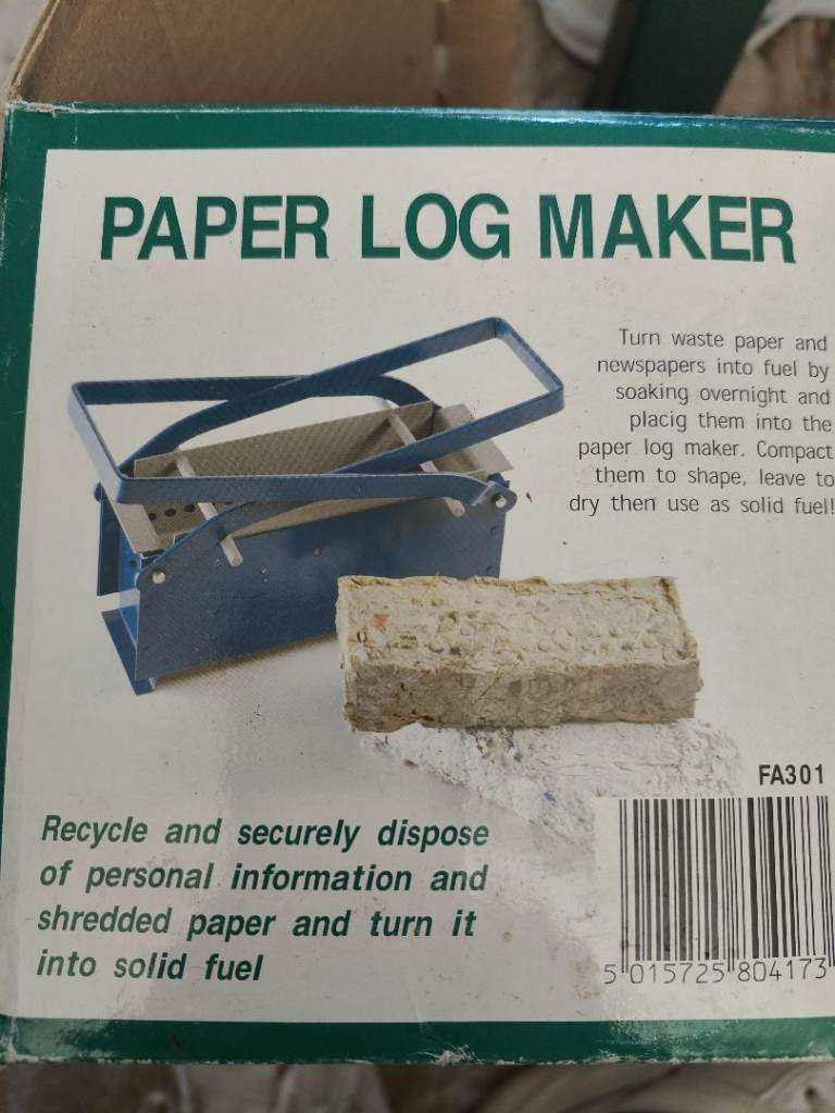 Paper log maker - great for the patio heater or woodburner