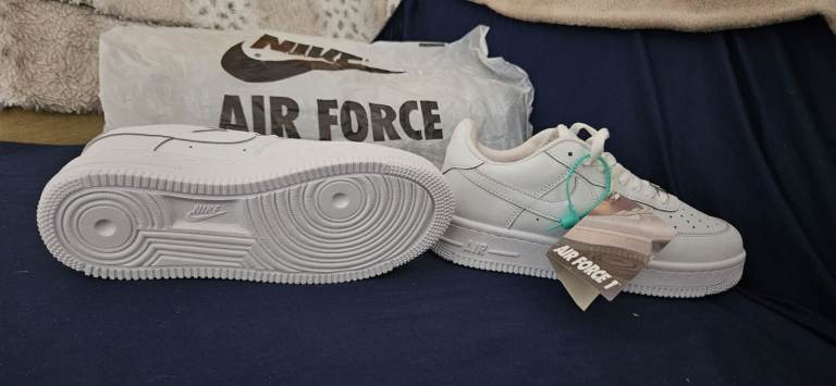 New Nike Air Force 1 Trainers - White, UK Size 7