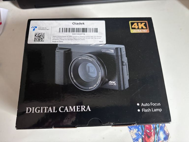 Digital camera 4k with 16gb SD card