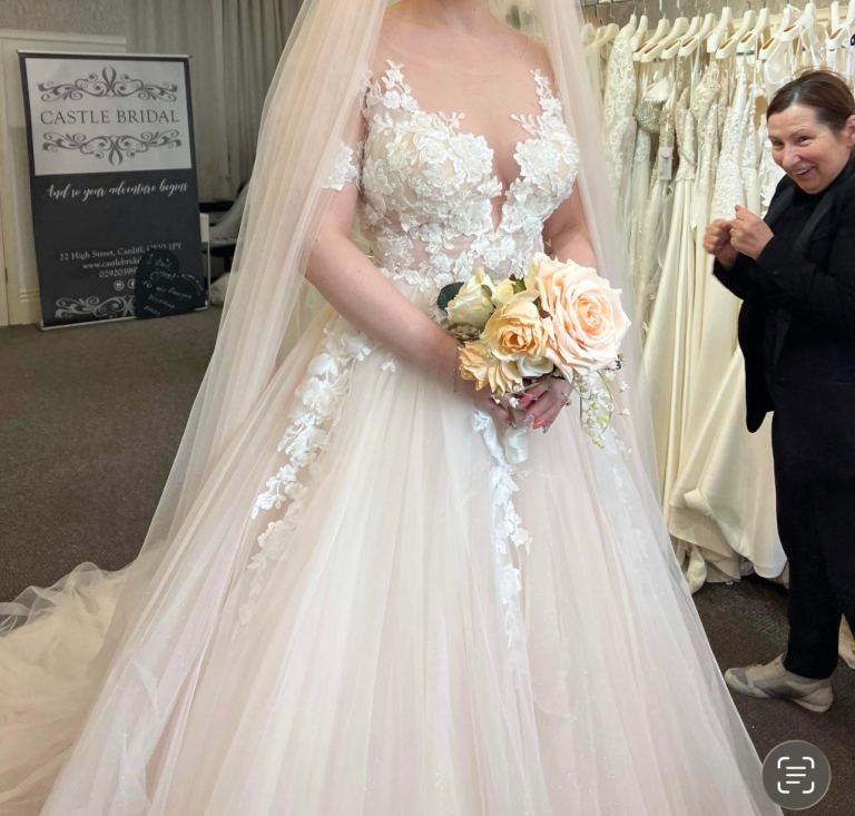 New! Blush wedding dress