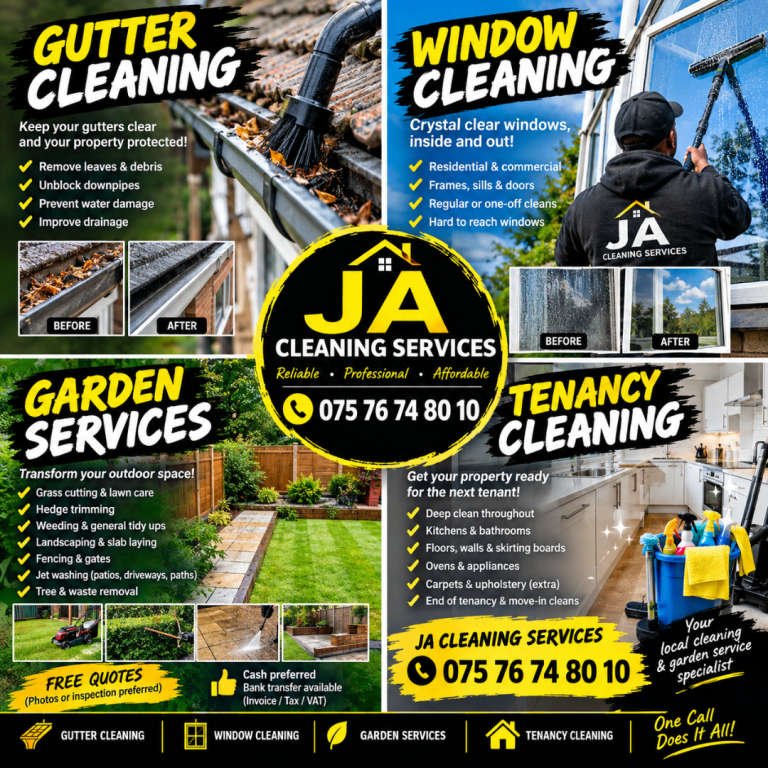 Garden services/Grass Cutting/Window Cleaning/Gutter Cleaning/Jet Wash