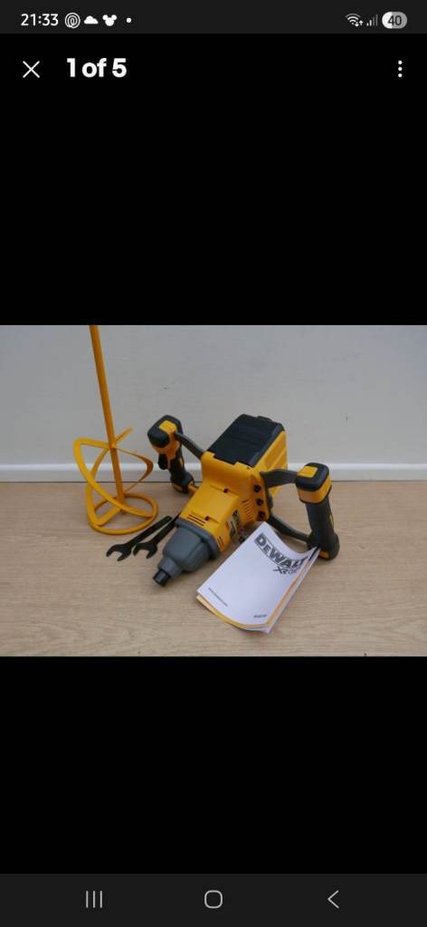 Dewalt 54volt paddle mixer 