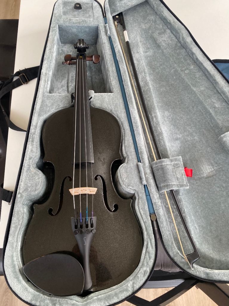 SOLD stentor harlequin violin metallic black 