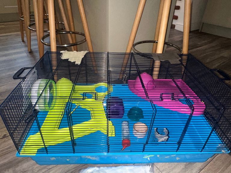 2 hamster cages with accessories