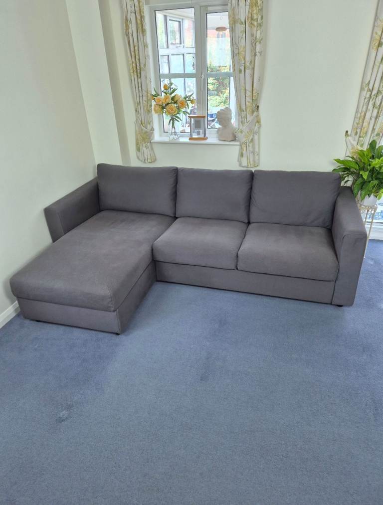 IKEA VIMLE 3 Seater Chaise Longue Corner Sofa with Storage in Grey RRP £1029 *FREE LOCAL DELIVERY*