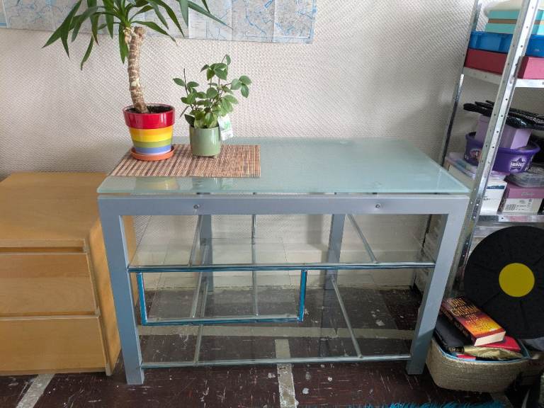 Glass TV console/display unit