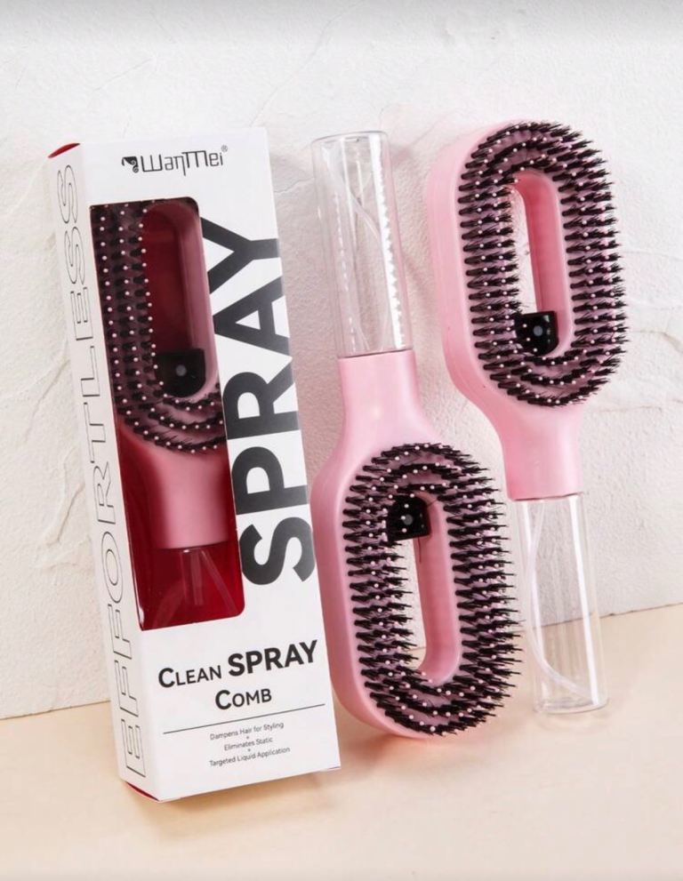 WanMei Hair Detangling Comb with Built-in Water Mist – New Condition!