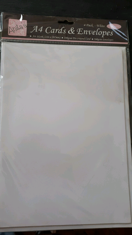 Crafting A4 White Blank Cards x 3 - NEW 