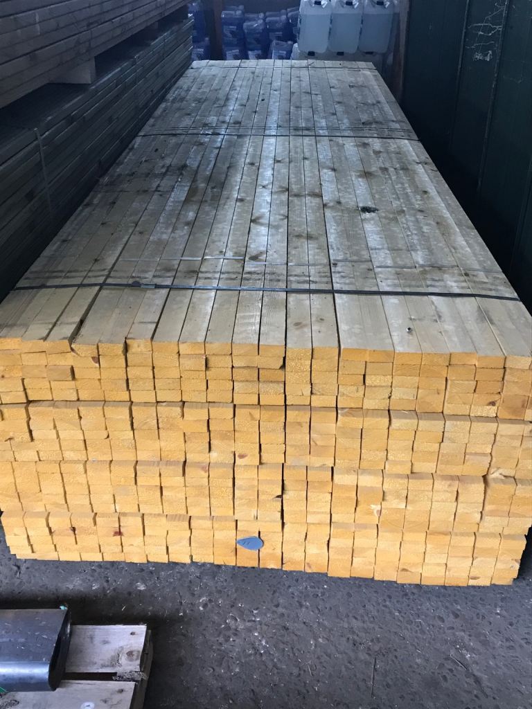 2x1 x 4.2m Roof Laths / Battens BS5534 Yellow Treated pack of 10