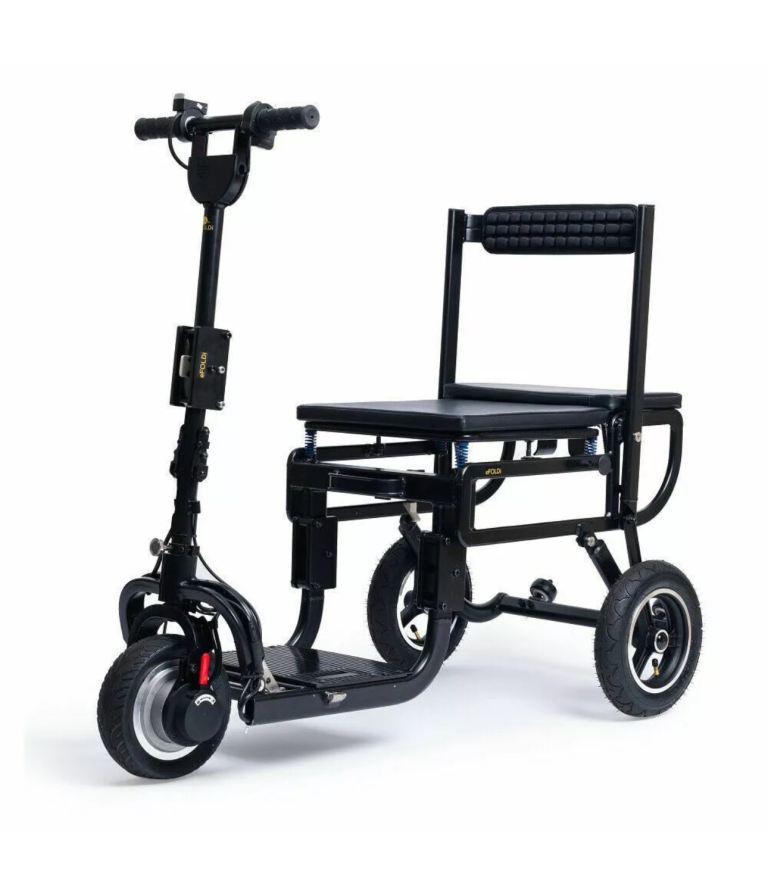 eFOLDi Lite 3-Wheeled Super Lightweight Folding Mobility Scooter –ONLY 15kg