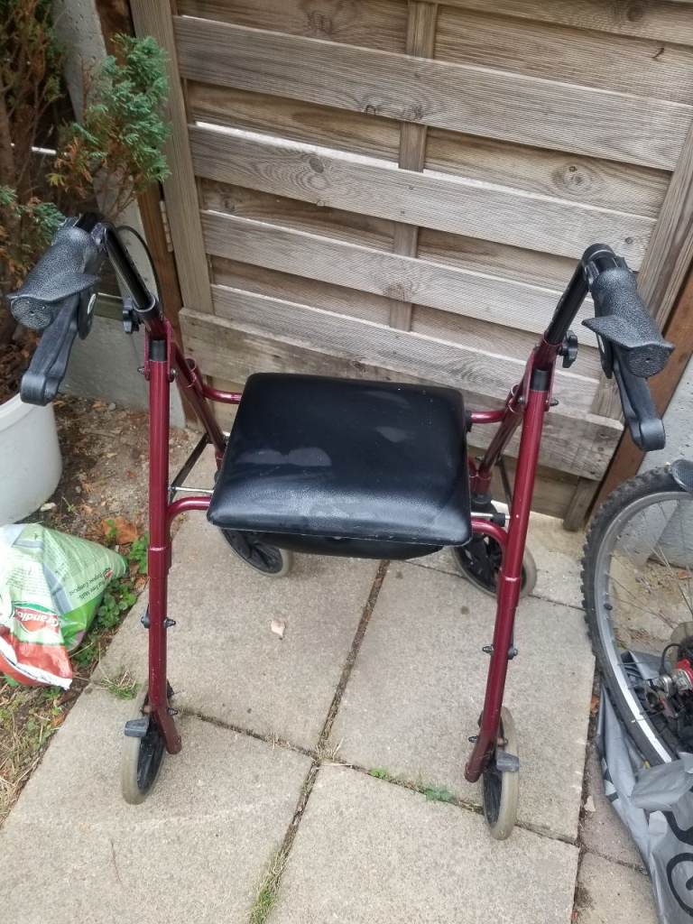 image for 4 wheel walker with seat