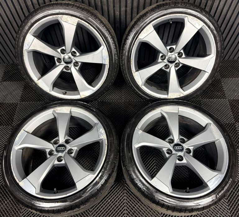 19'' GENUINE AUDI A4 S LINE BLACK EDITION B8 B9 ROTOR WHEELS ALLOYS