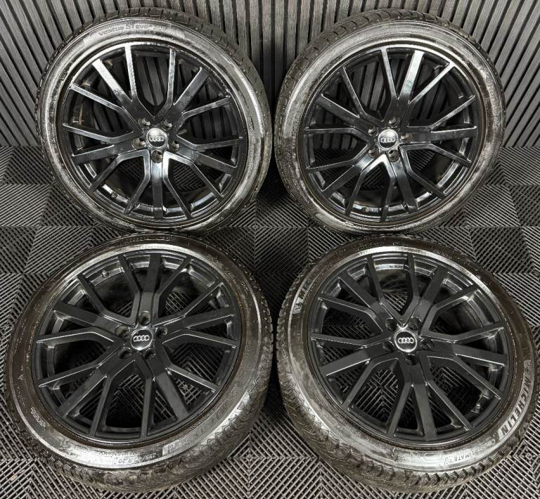 20'' GENUINE AUDI S6 A6 S LINE BLACK EDITION C8 ALLOYS WHEELS TYRES