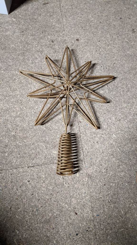 image for Gold Christmas tree topper 