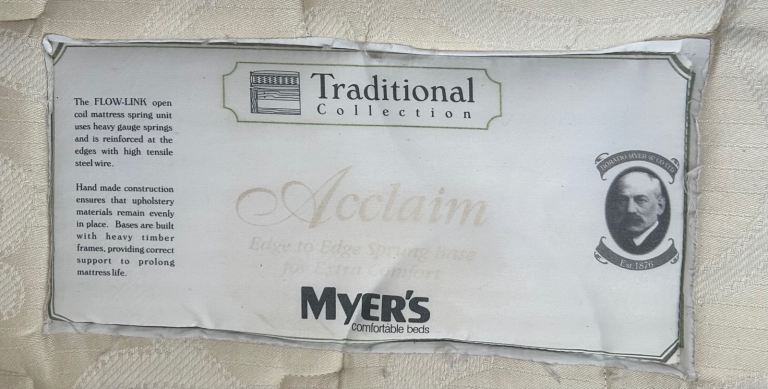 Myers single drawer divan