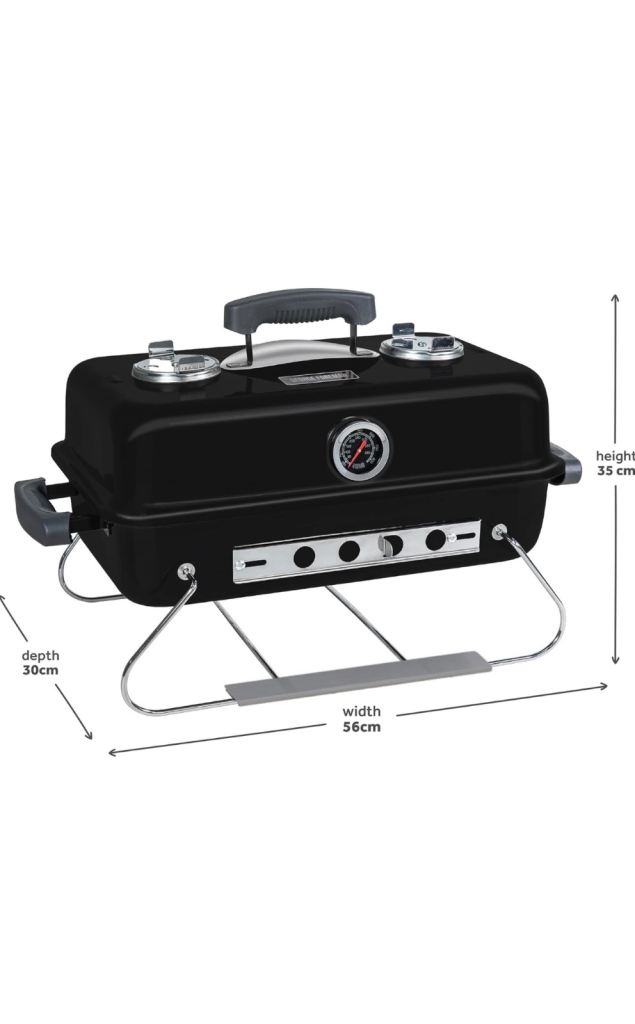 George Foreman Premium Portable barbecue bbq GFPTBBQ1004B 