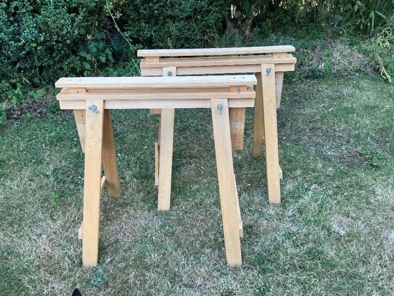 IKEA Pair of Wooden Trestle Legs - Good Condition