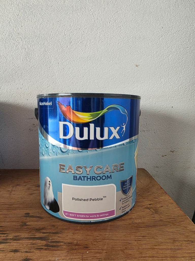 NEW Dulux Easycare Bathroom Paint - Polished Pebble, 2.5L