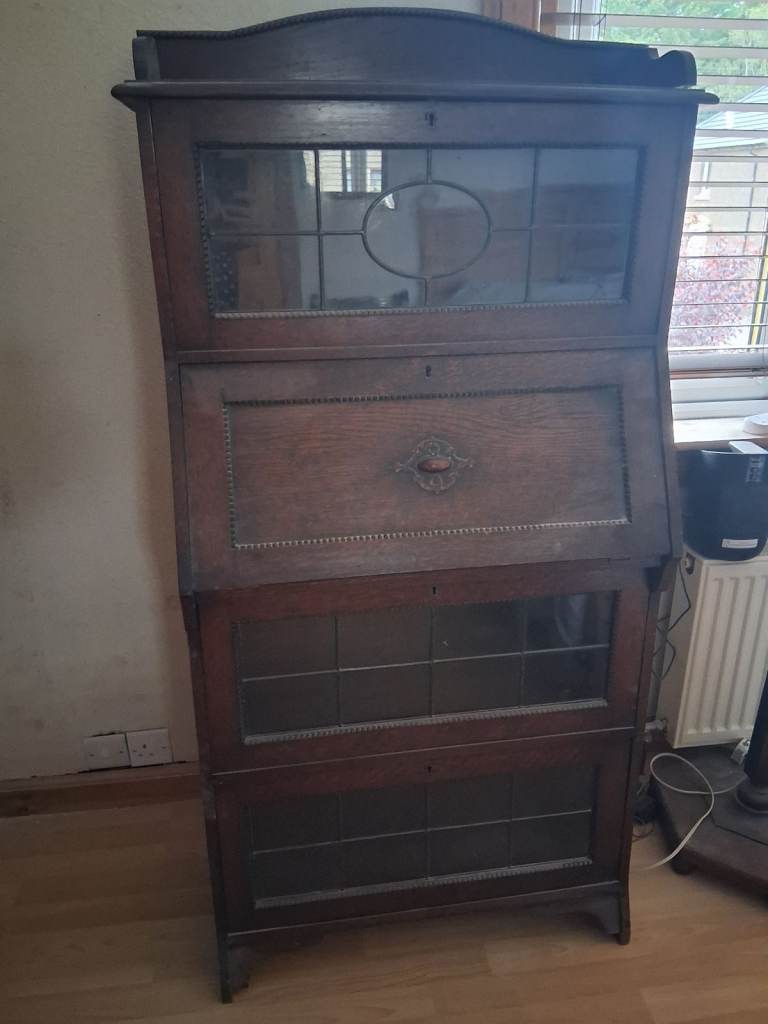 Vintage tall slim writing bureau