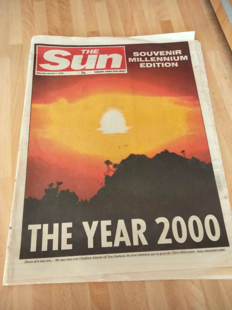 image for A Souvenir Millennium Edition of The Sun Newspaper - The Year 2000 (1st January 2000)