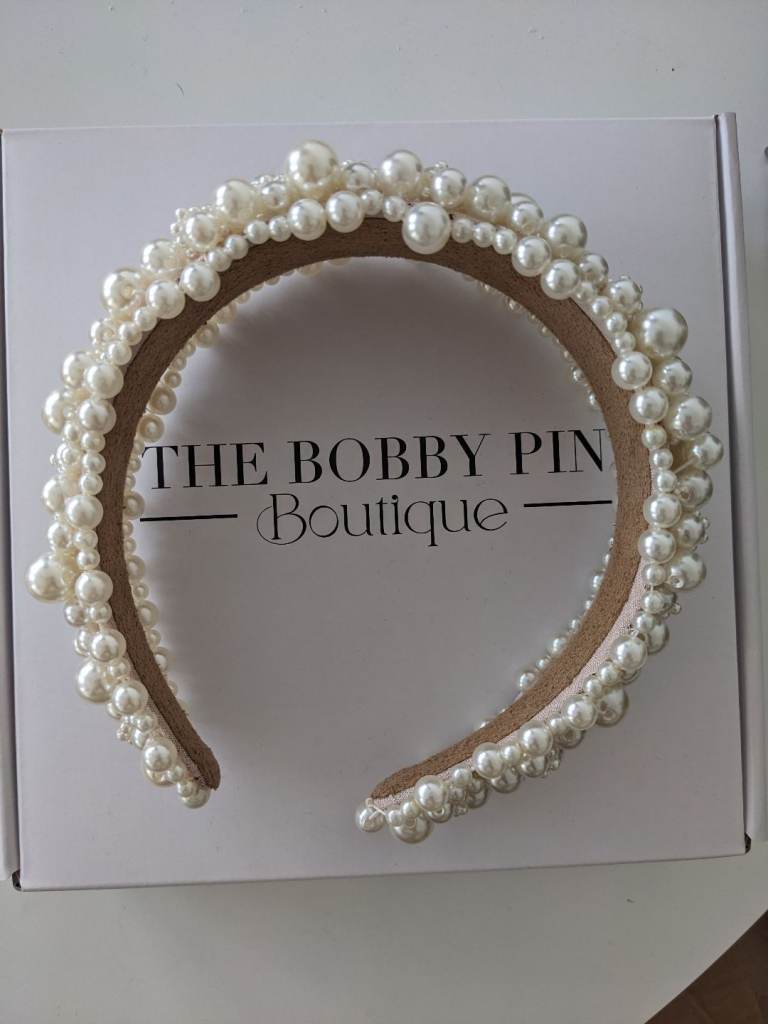 Bridal pearl headband