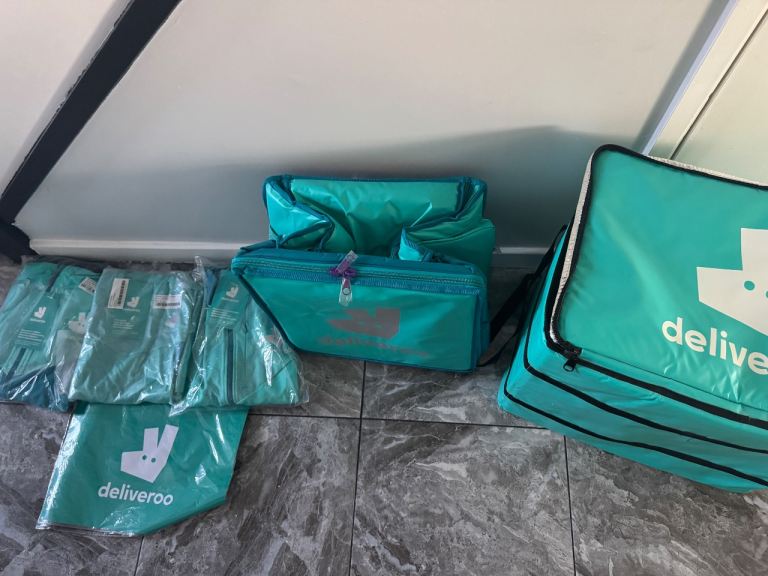 Deliveroo Insulated Bags & Bike Helmet – Brand New