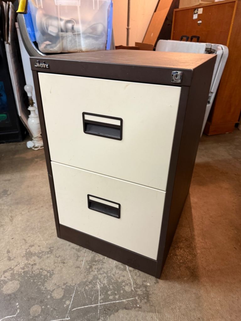 image for Silverline two drawer metal filing cabinet ***FREE LOCAL DELIVERY***