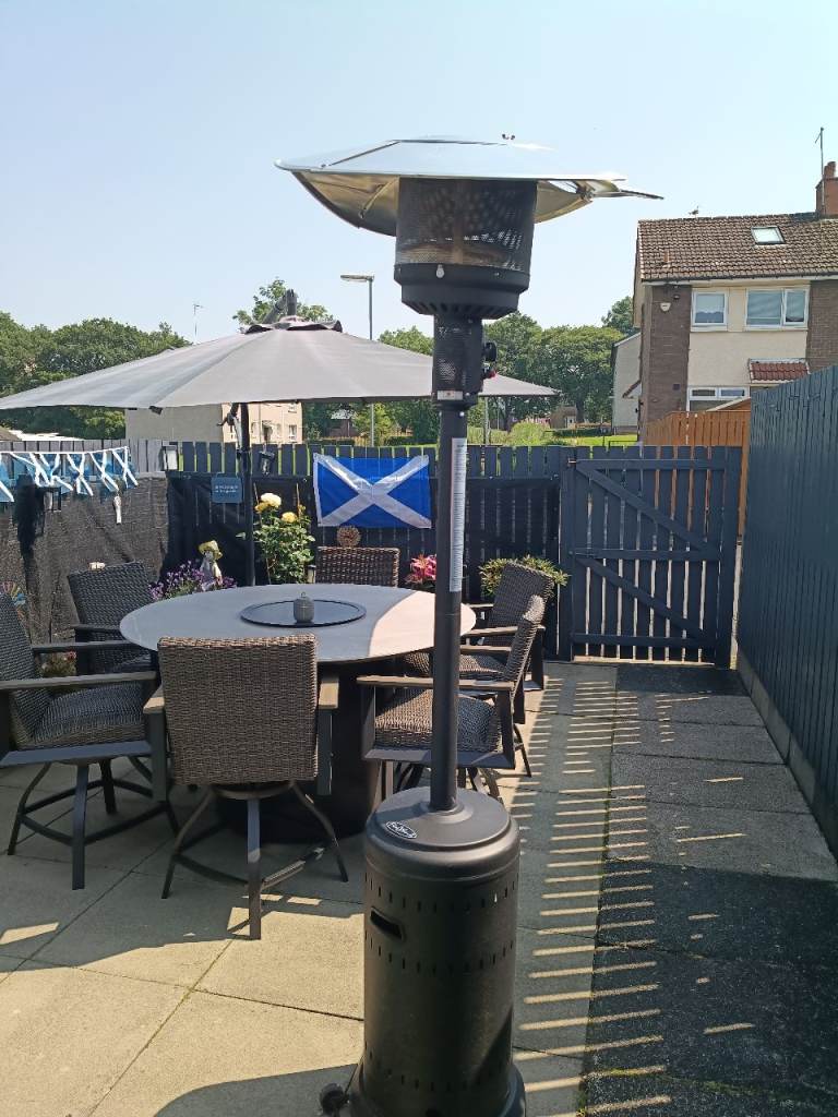 **NOW. SOLD**.        Mocha Brown Patio Heater - 46,000 BTU, Powder Coated Finish