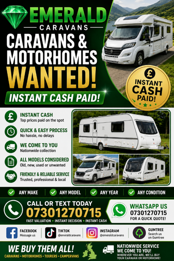 Caravans & motorhomes wanted