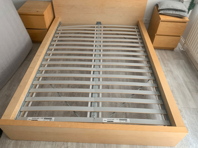 Ikea Malm Double Bed Frame with Slats – Good Condition